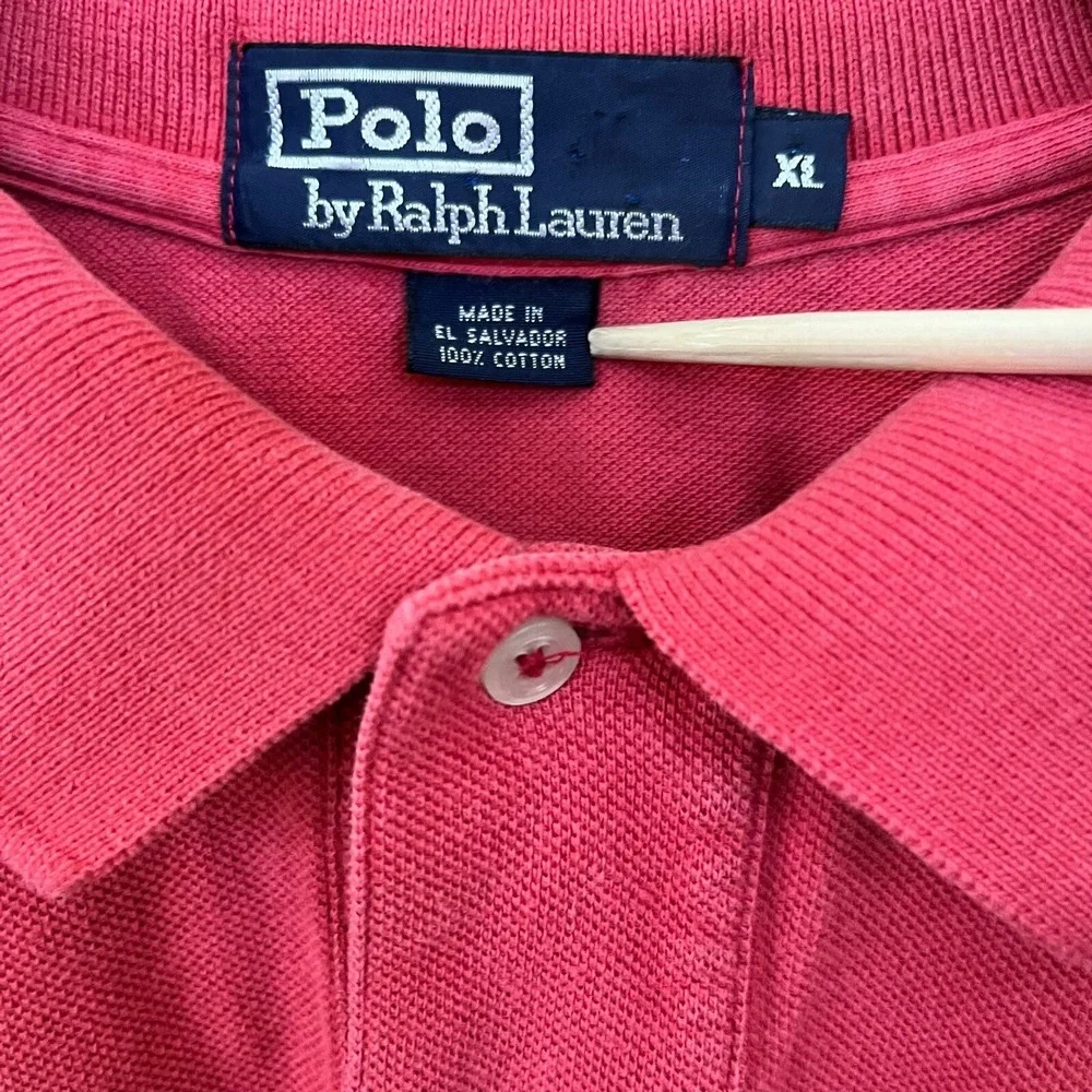 Polo Ralph Lauren Polo Shirt Mens XL Red Blue Pony Country Club Preppy Golf